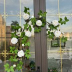 Dây hoa hồng leo giả KT 150cm_ dây hồng trắng